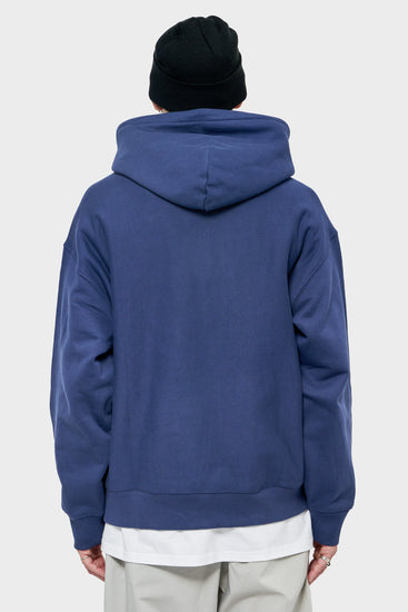 meskie#@Bluza LABEL SCRIPT granatowa