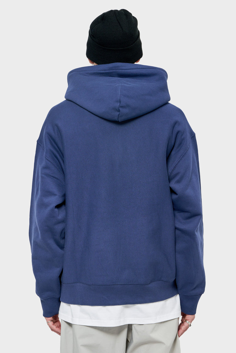 meskie#@Bluza LABEL SCRIPT granatowa