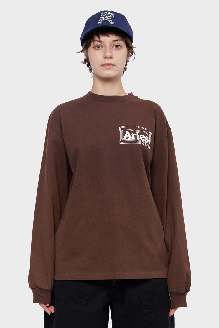 damskie#@Longsleeve TEMPLE brązowy