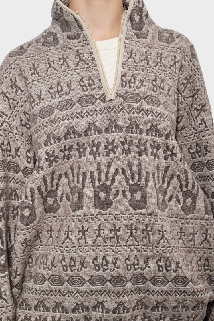 KNOTTY KNIT sweater gray