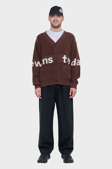 meskie#@Sweter CARDIGAN brązowy