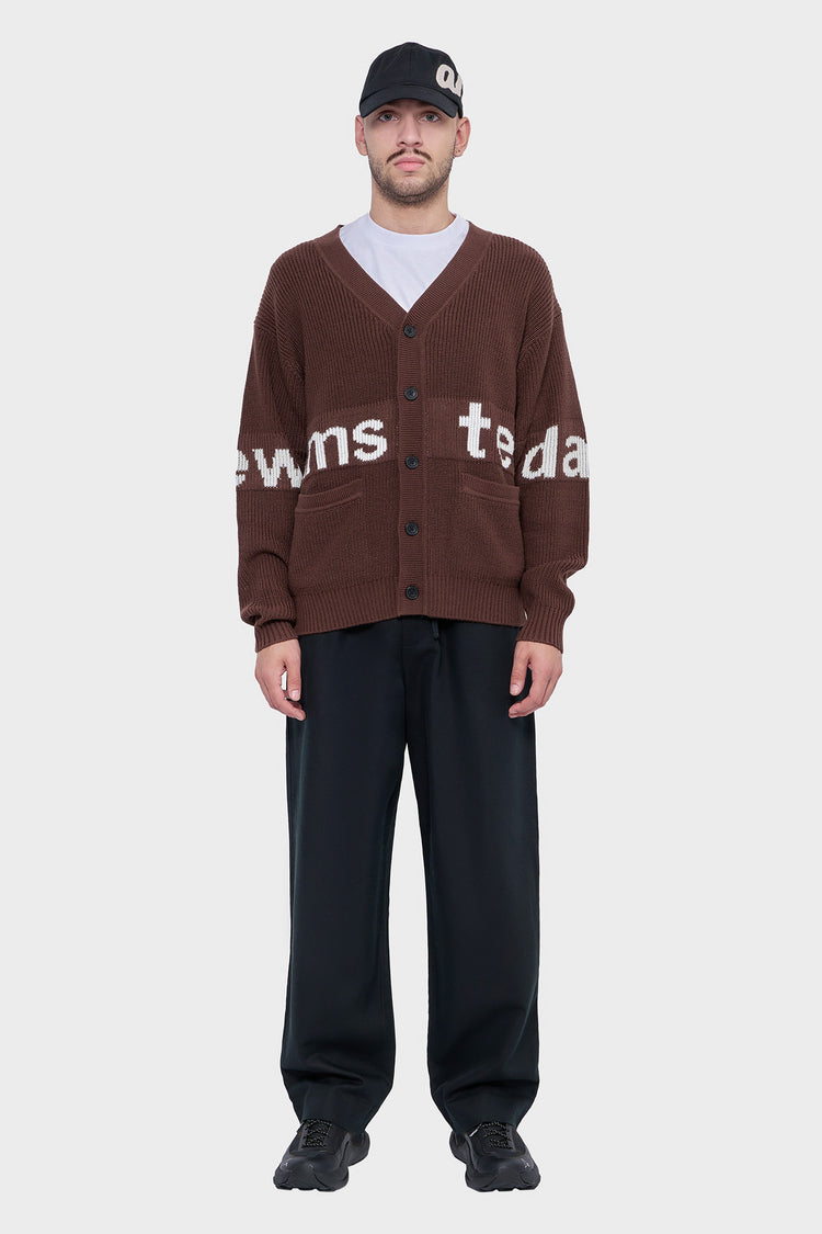 meskie#@Sweter CARDIGAN brązowy