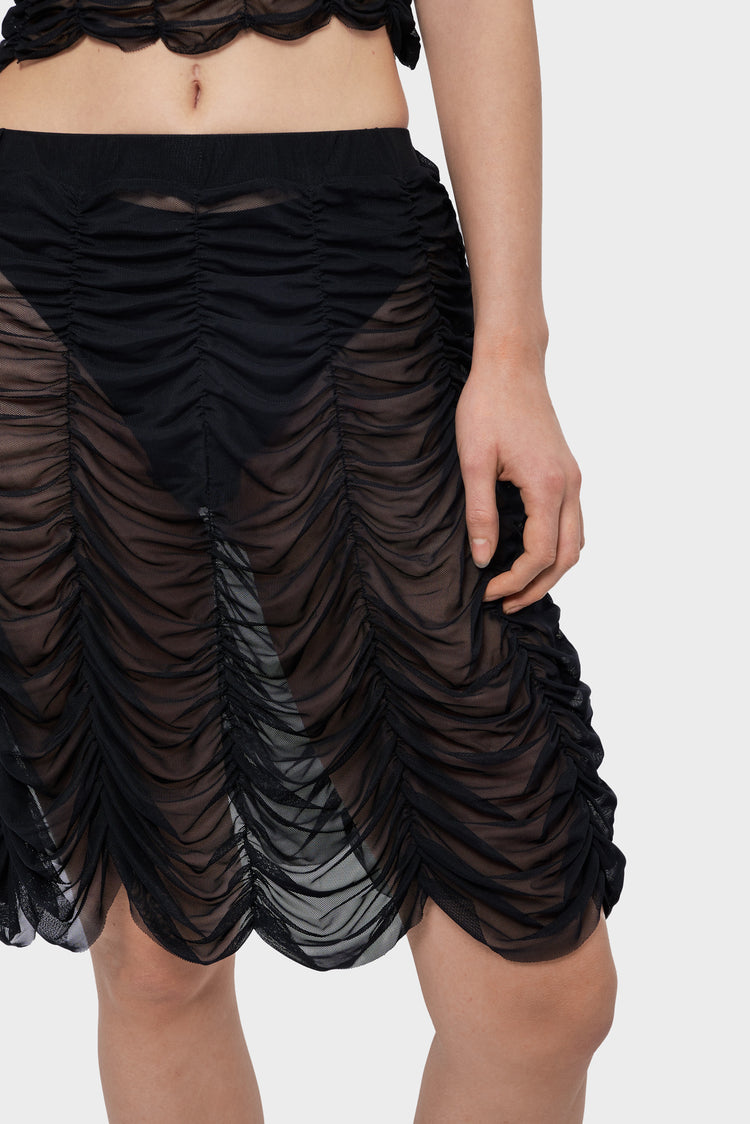 Spódnica MESH DRAPE SKIRT czarna