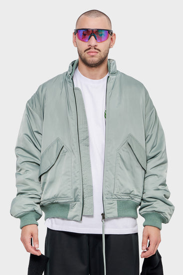 meskie#@Kurtka BOMBER JACKET zielona