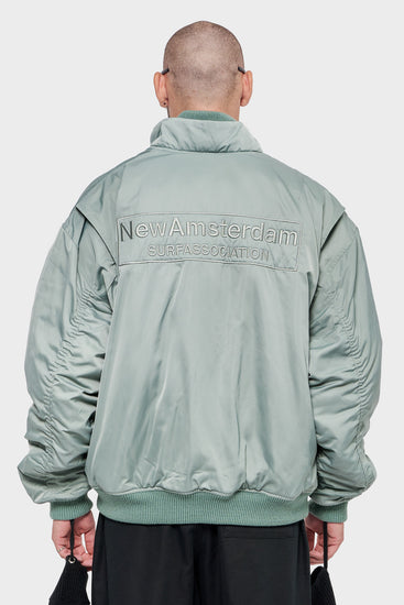 meskie#@Kurtka BOMBER JACKET zielona