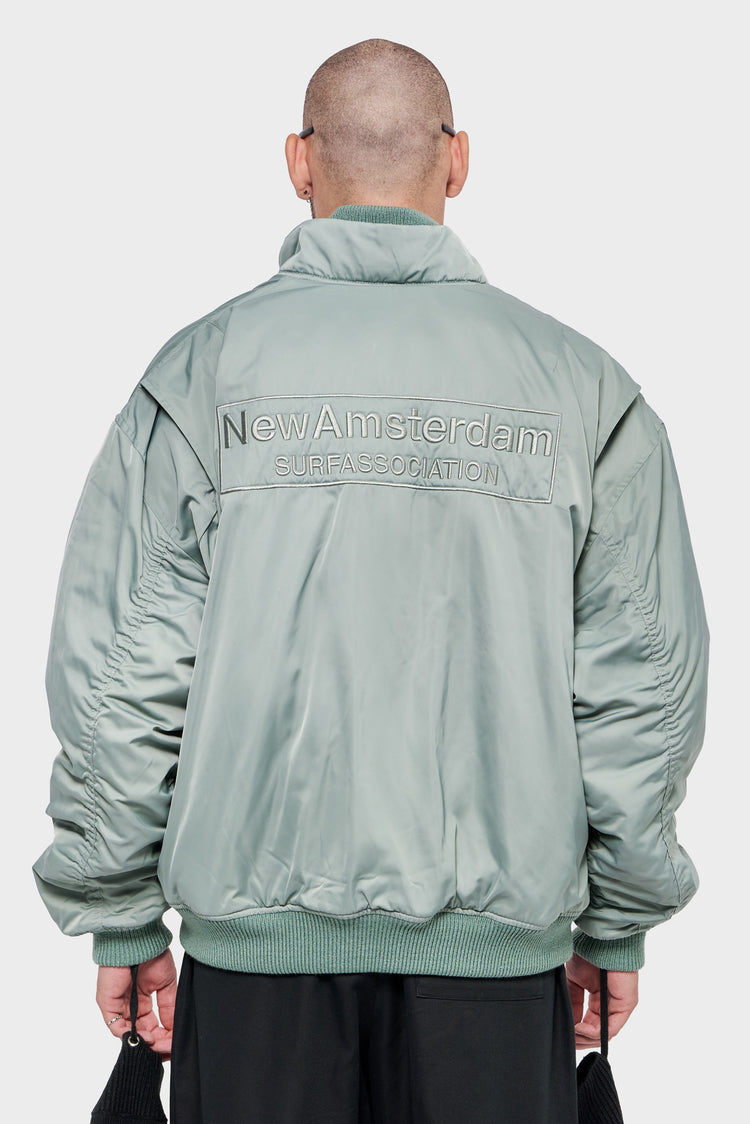 meskie#@Kurtka BOMBER JACKET zielona