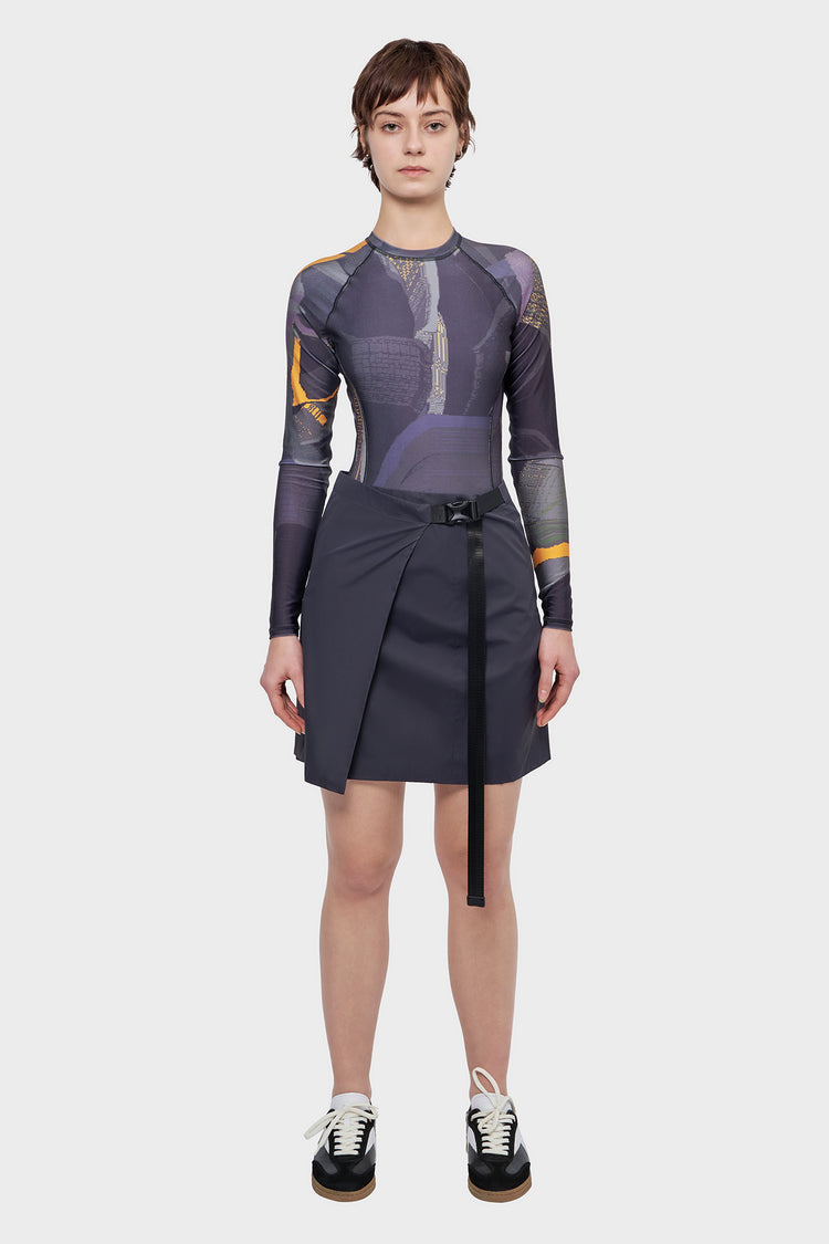 Skirt SKIRT SHORT CUT gray