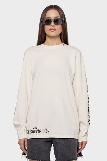 damskie#@Longsleeve KAIBUTSU IZAKAYA biała