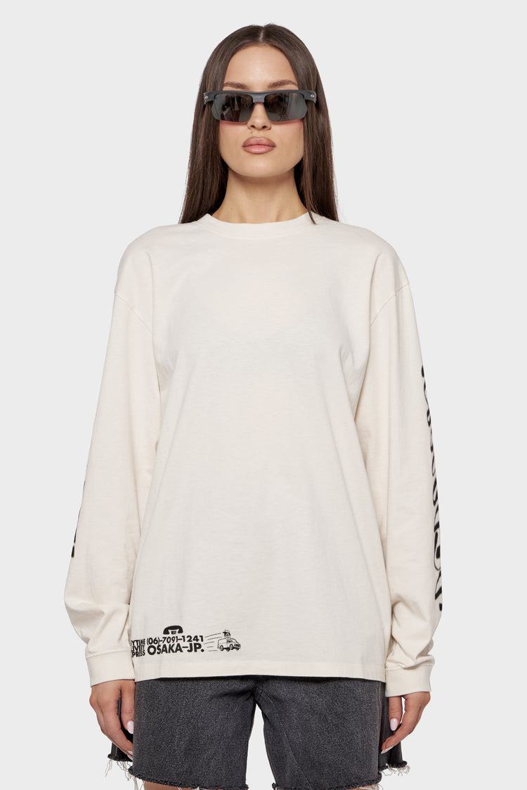 damskie#@Longsleeve KAIBUTSU IZAKAYA biała