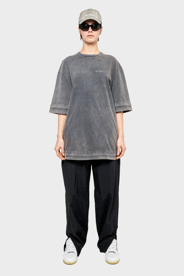 damskie#@Koszulka LAYERED TEE ciemnoszara