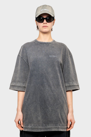 damskie#@Koszulka LAYERED TEE ciemnoszara