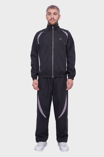meskie#@Spodnie TWO-TONE TRACKSUIT PANTS czarne
