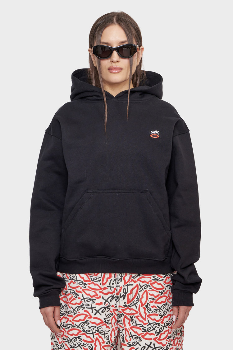 MINI EMBROIDERED LOGO sweatshirt black