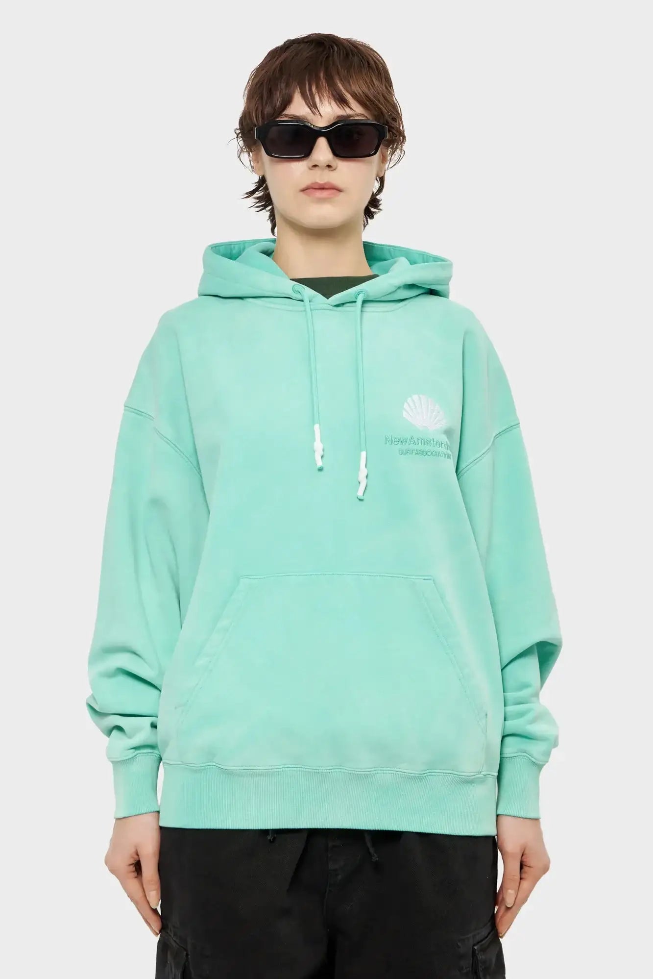 #@Bluza LOGO HOODIE turkusowa