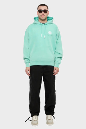 meskie#@Bluza LOGO HOODIE turkusowa