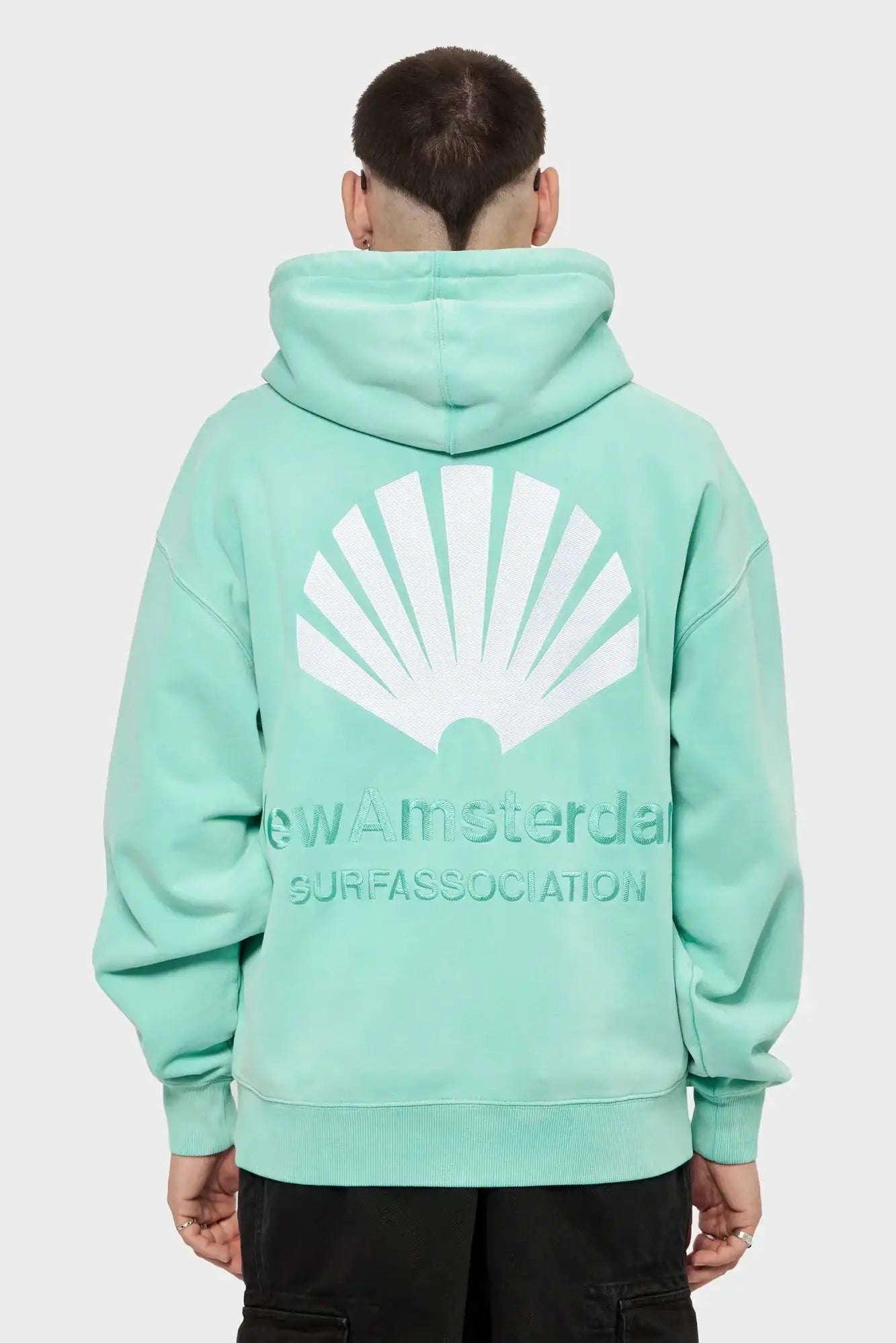 meskie#@Bluza LOGO HOODIE turkusowa