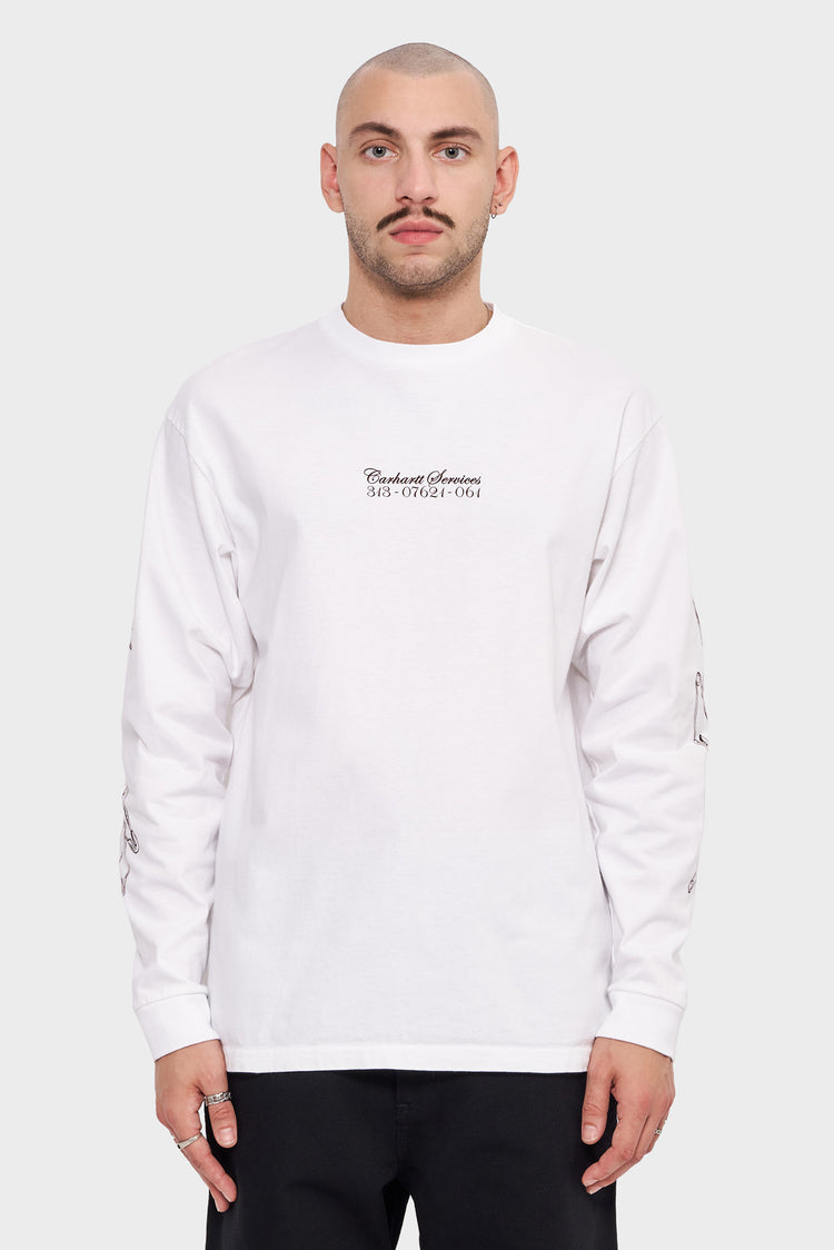 meskie#@Longsleeve SAFETY PIN biały