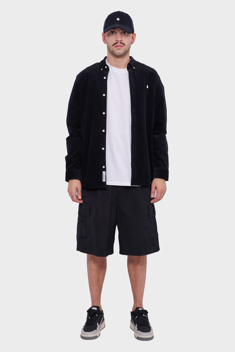 MADISON FINE CORD shirt black