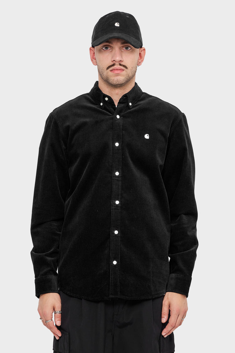 MADISON FINE CORD shirt black