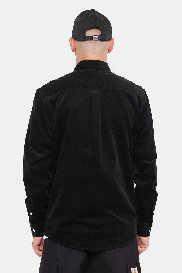 MADISON FINE CORD shirt black