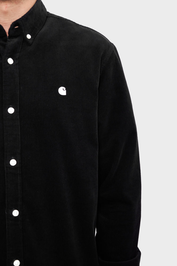 MADISON FINE CORD shirt black