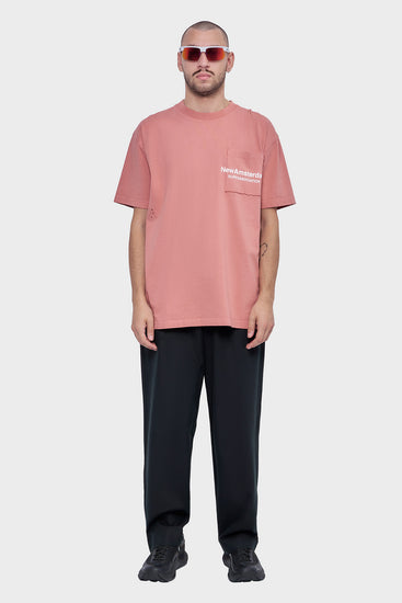 meskie#@Koszulka THROW POCKET TEE różowa