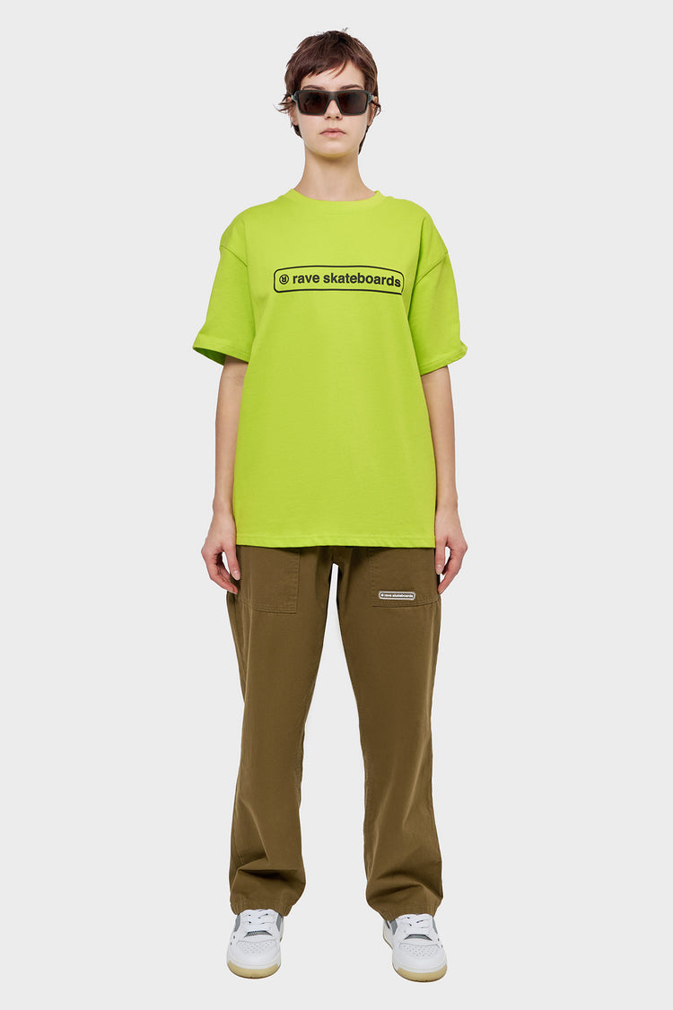 damskie#@Koszulka CORE LOGO limonkowa