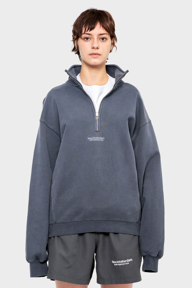 damskie#@Sweter SEA HALF ZIP szary