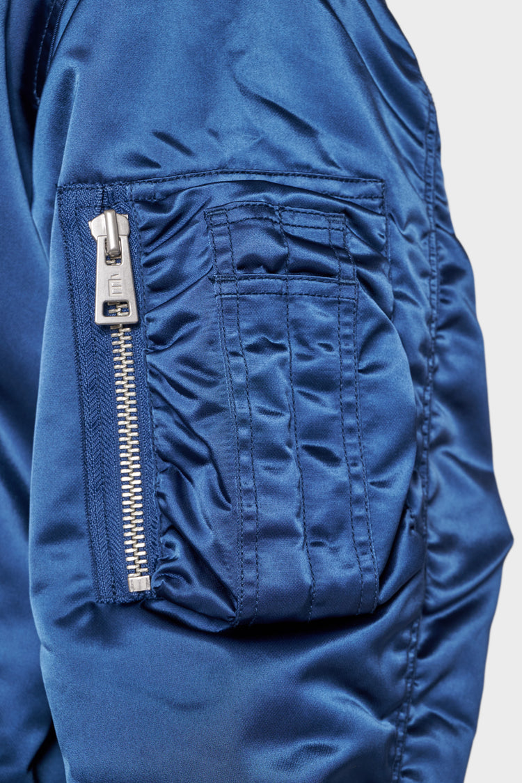 NYLON BOMBER jacket navy blue