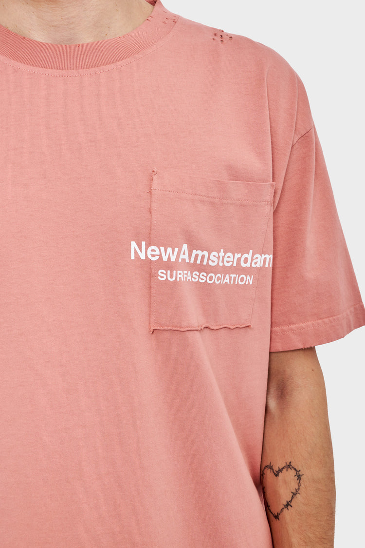 THROW POCKET TEE pink