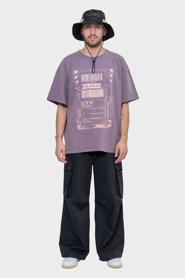 meskie#@Koszulka RUSH OVERSIZE fioletowa