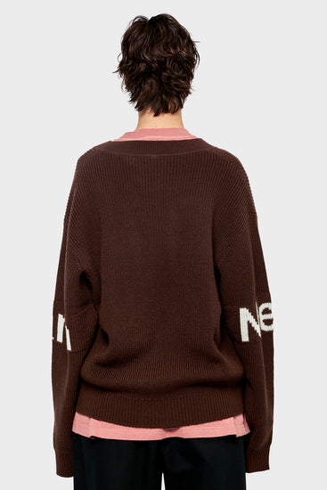 damskie#@Sweter CARDIGAN brązowy