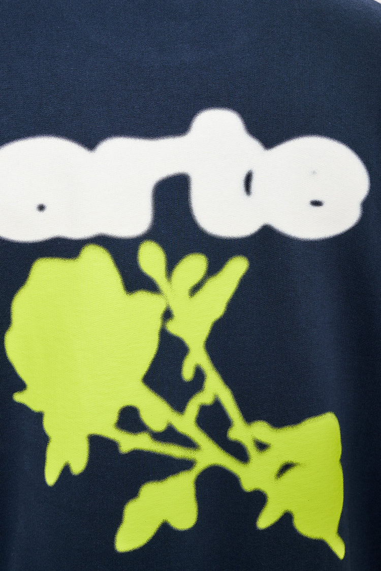 Bluza BLUR FLOWER CREWNECK granatowa