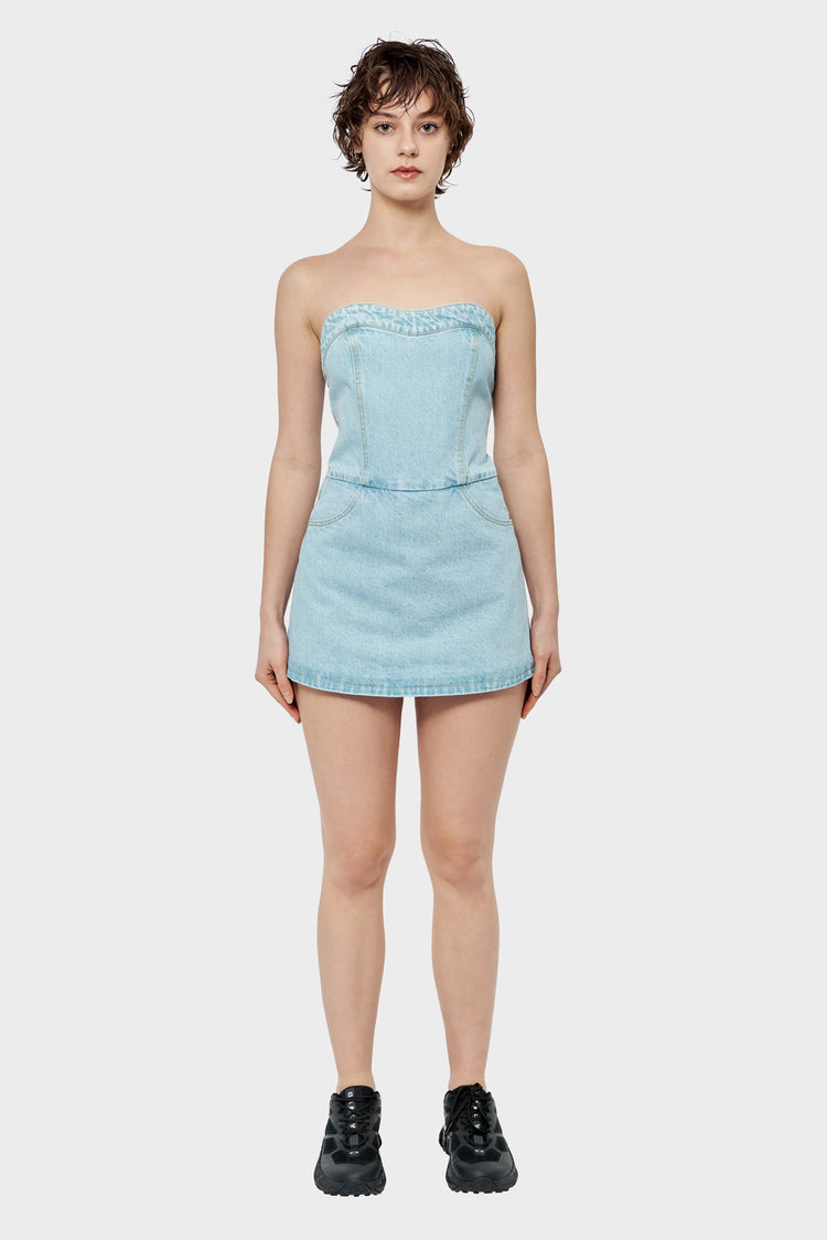 SHORTALL dress, light blue