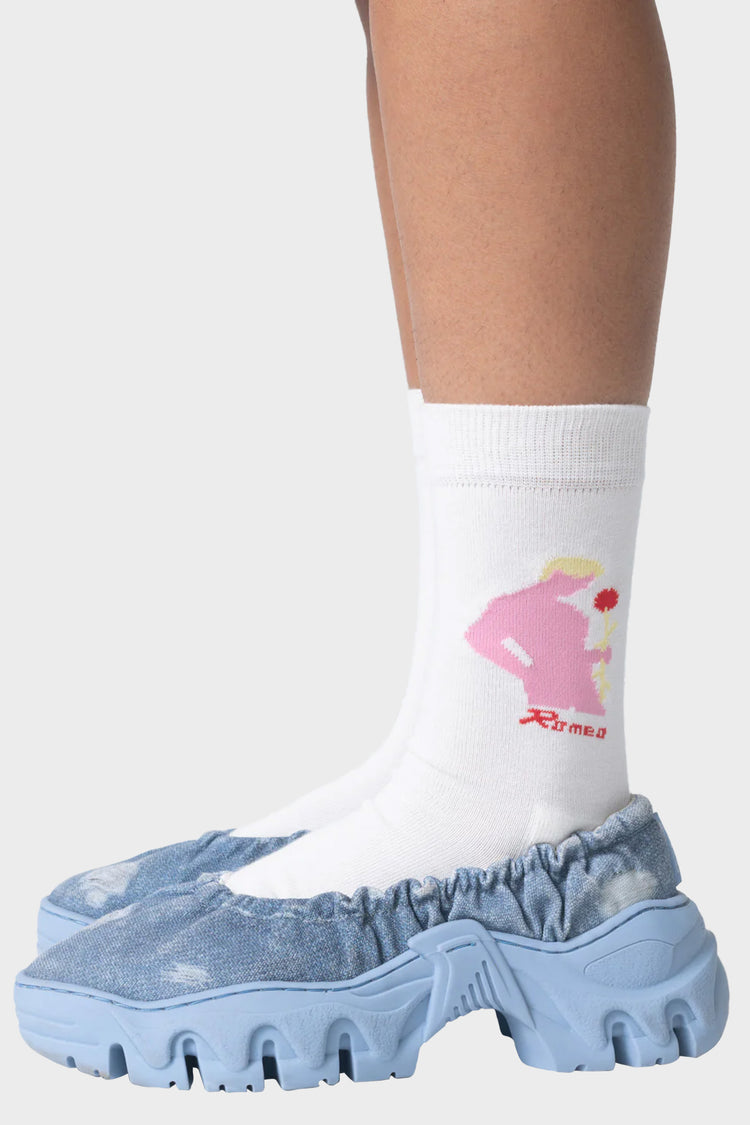 ROMEO TRULY FELT socks white