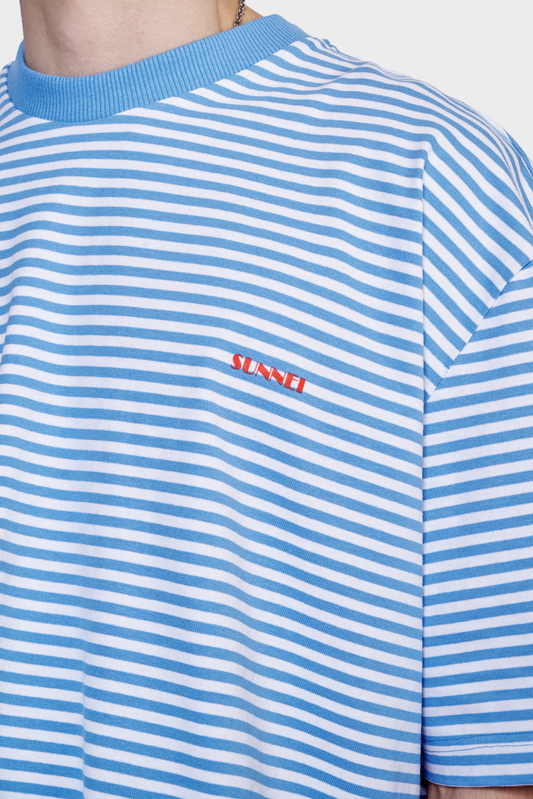 Koszulka OVER T-SHIRT niebiesko-biała