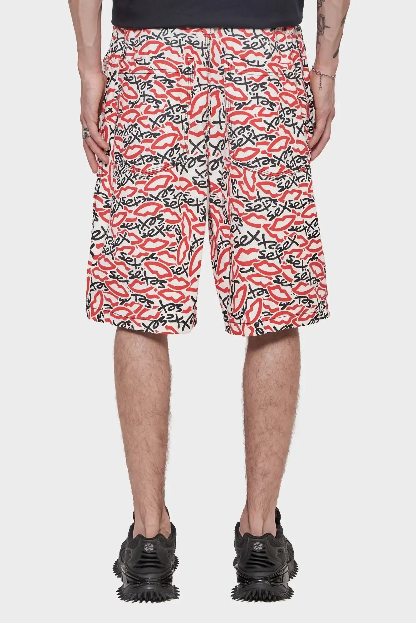 meskie#@Szorty SEX CAMO białe
