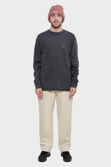 meskie#@Longsleeve LOGO Wyprany czarny
