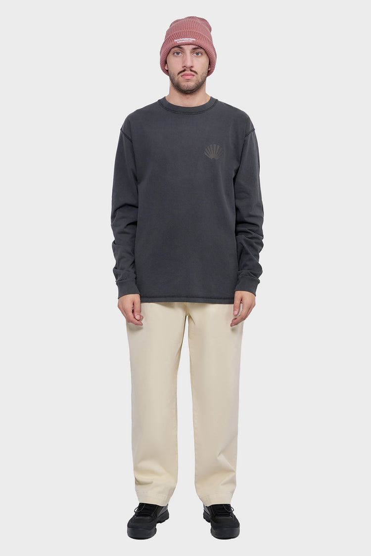 meskie#@Longsleeve LOGO Wyprany czarny