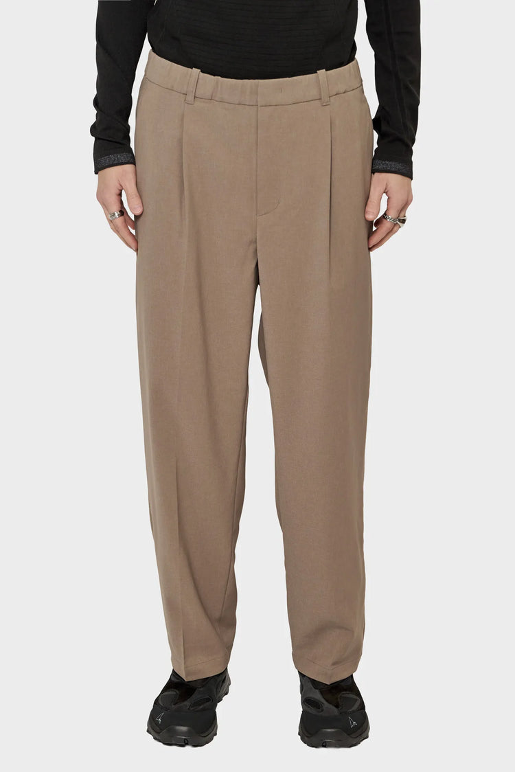 Spodnie ONE TUCK STRAIGHT beżowo-brązowe