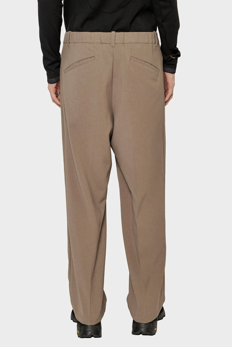 Spodnie ONE TUCK STRAIGHT beżowo-brązowe