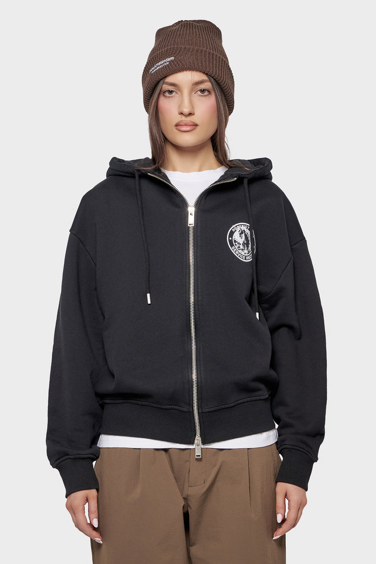 damskie#@Bluza OFFICER PRINTED HOODIE czarna