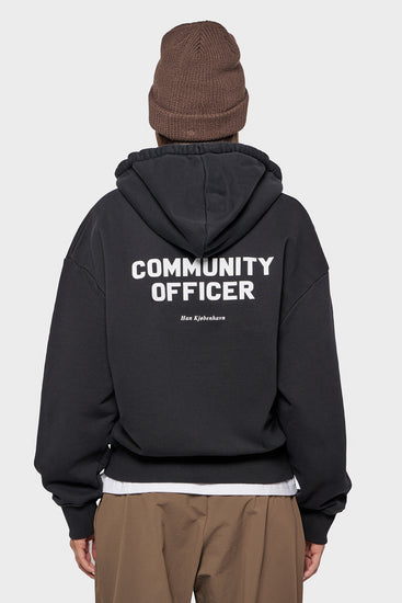 damskie#@Bluza OFFICER PRINTED HOODIE czarna