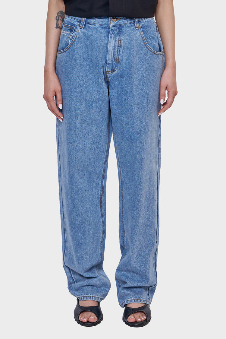 damskie#@Spodnie 252 DENIM/STONE WASH granatowe