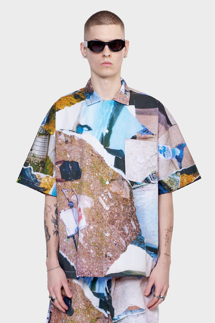 meskie#@Koszula WIJK SHIRT MEMORY lane print
