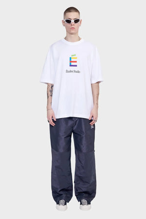 meskie#@Koszulka RELAX T-SHIRT RAINBOW E biała