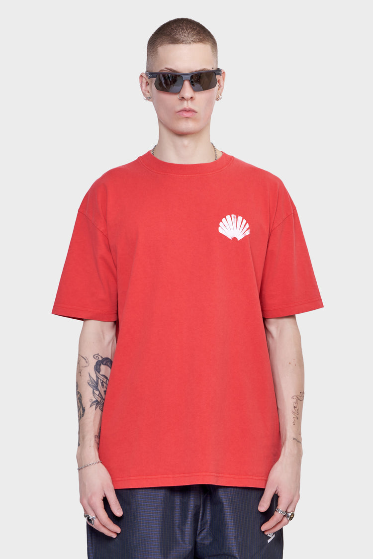 meskie#@Koszulka SPRAYED LOGO TEE czerwona