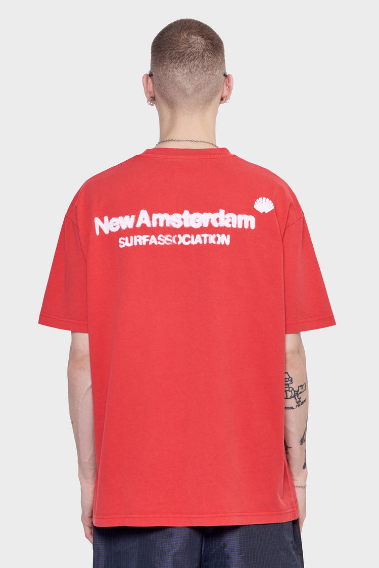 meskie#@Koszulka SPRAYED LOGO TEE czerwona