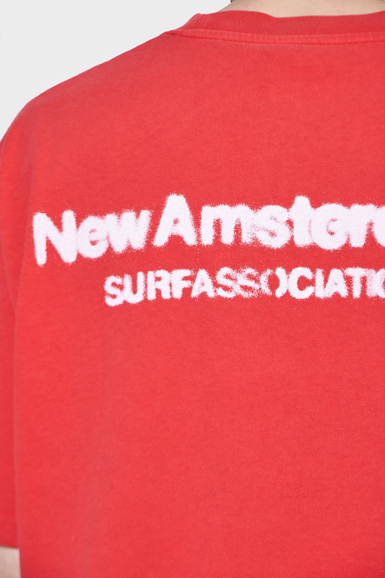 SPRAYED LOGO TEE red