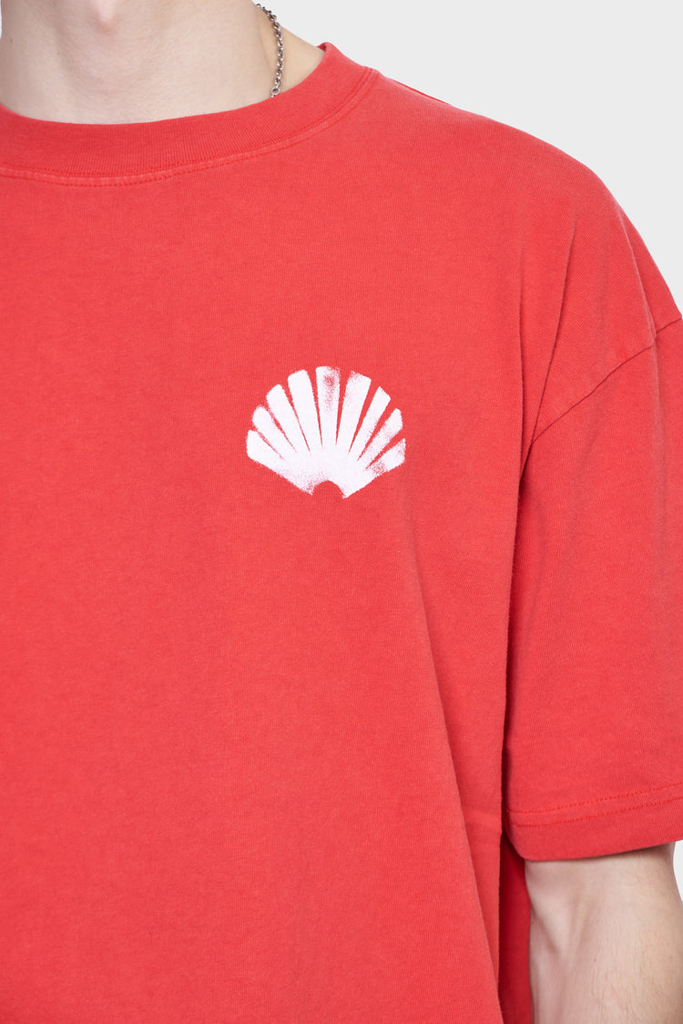 SPRAYED LOGO TEE red
